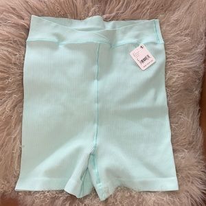 Beautiful Mint Colored Free People Biker/Workout Shorts